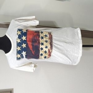 American Eagle Vintage Look Red, White and Blue T-shirt